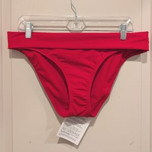 Heidi Klein Fold Over Red Bikini Bottom XL
